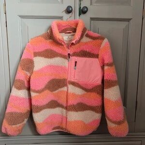 Cozy Kids Sherpa Jacket - Pink, Orange, and Brown